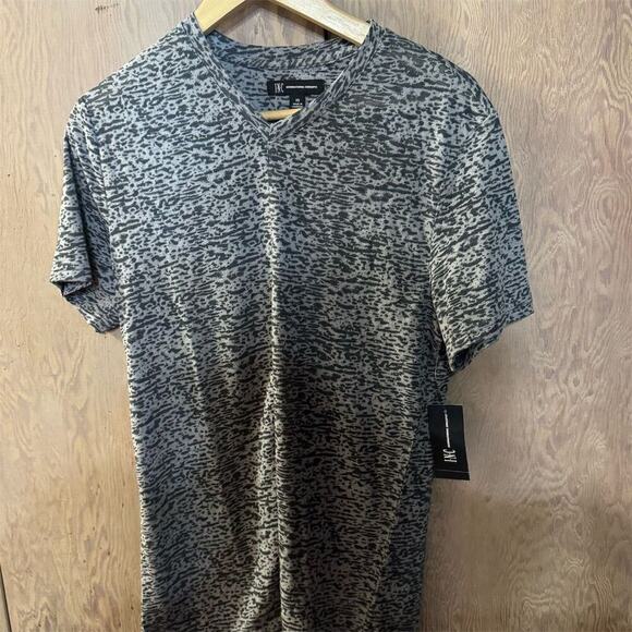 INC International Concepts Other - NWT INC Men's XS Gray Graphic Print V-Neck T-Shirt Marled Texture